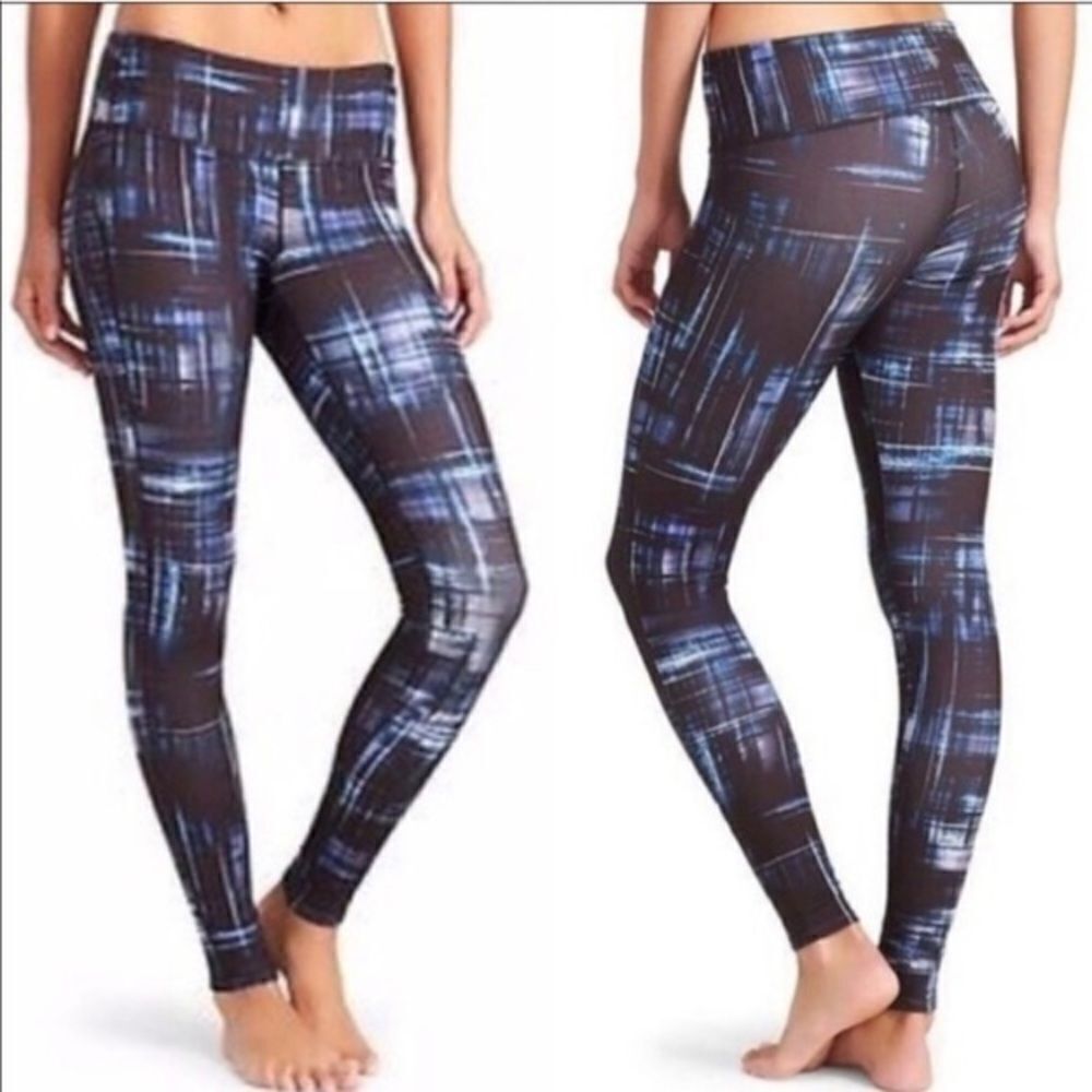 Athleta Plaid Chaturanga Leggings Size XS